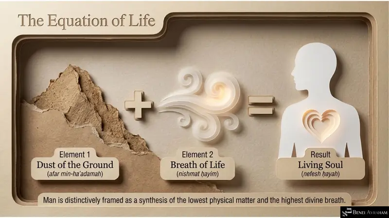 The Equation of Life: dust of the ground + breath of life = living soul (Genesis 2:7)