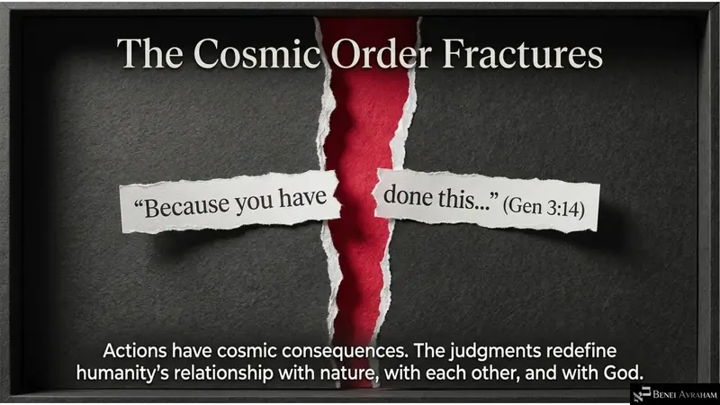 The cosmic order fractures (Genesis 3:14)