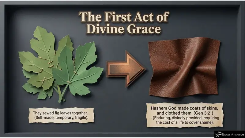 The first act of divine grace: coats of skins (Genesis 3:21)