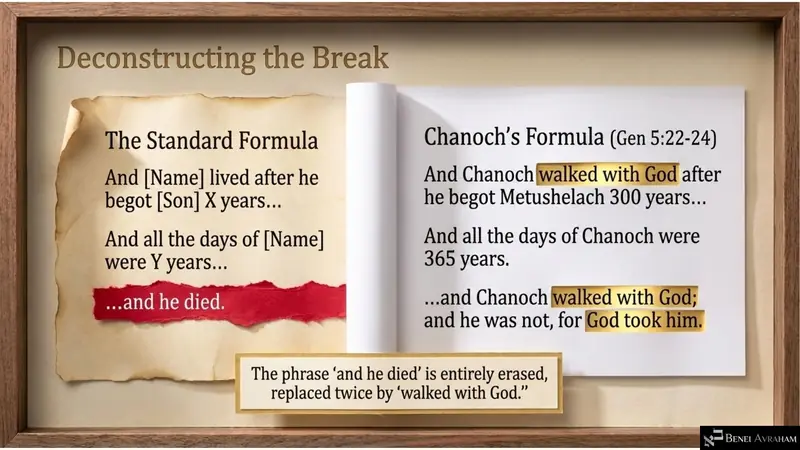 Deconstructing the break: the standard formula and Chanoch’s formula (Genesis 5:22–24)