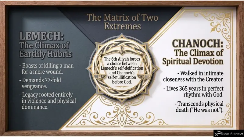 The matrix of two extremes: Lemech and Chanoch