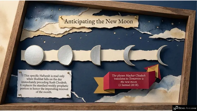 Anticipating the new moon: Machar Chodesh means “tomorrow is the new moon”