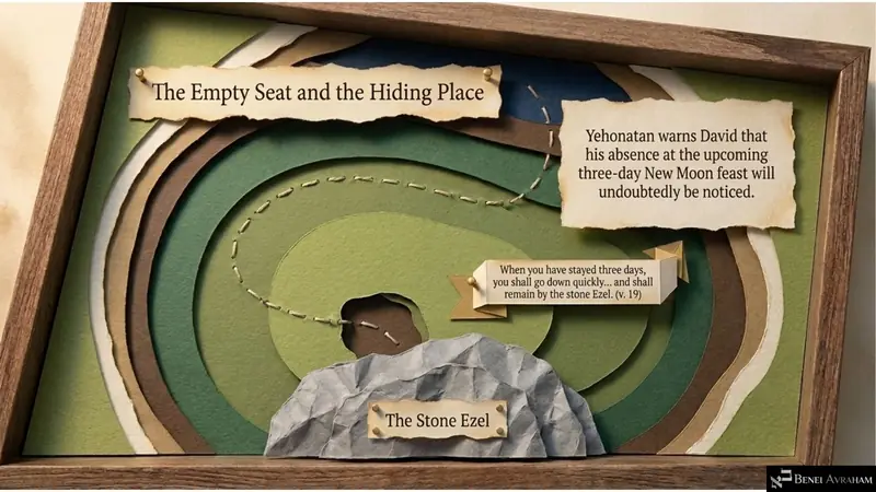 The empty seat and the hiding place: the stone Ezel (1 Samuel 20:18–19)