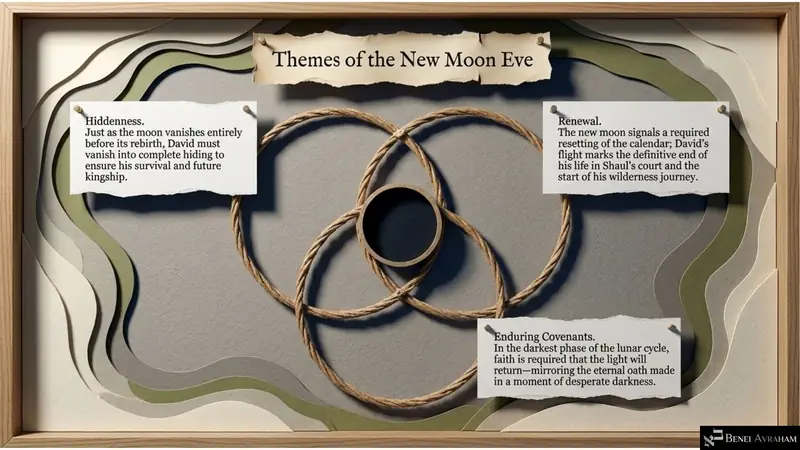 Themes of the New Moon eve: hiddenness, renewal, enduring covenants