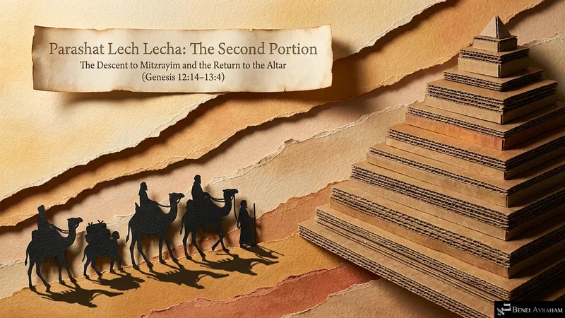 Parashat Lech Lecha, the second portion: the descent to Mitzrayim and the return to the altar (Genesis 12:14–13:4)