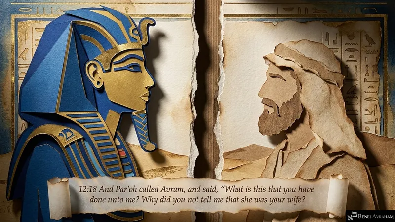 Par’oh confronts Avram: “Why did you not tell me that she was your wife?” (Genesis 12:18)