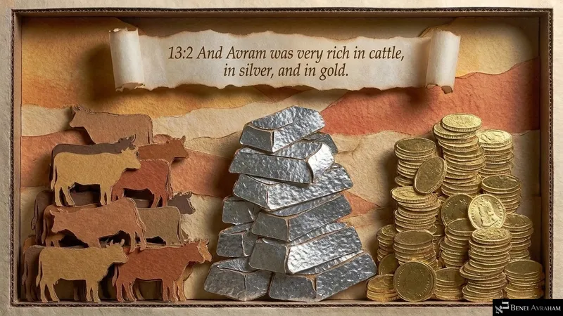 Avram is very rich in cattle, in silver and in gold (Genesis 13:2)