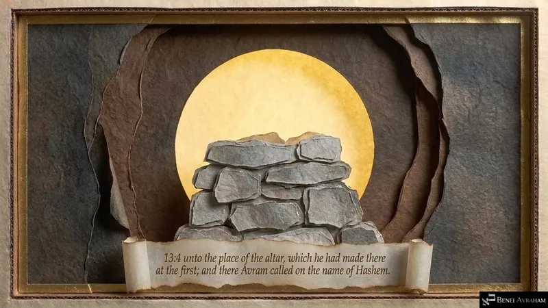 At the altar he had made at the first, Avram calls on the name of Hashem (Genesis 13:4)