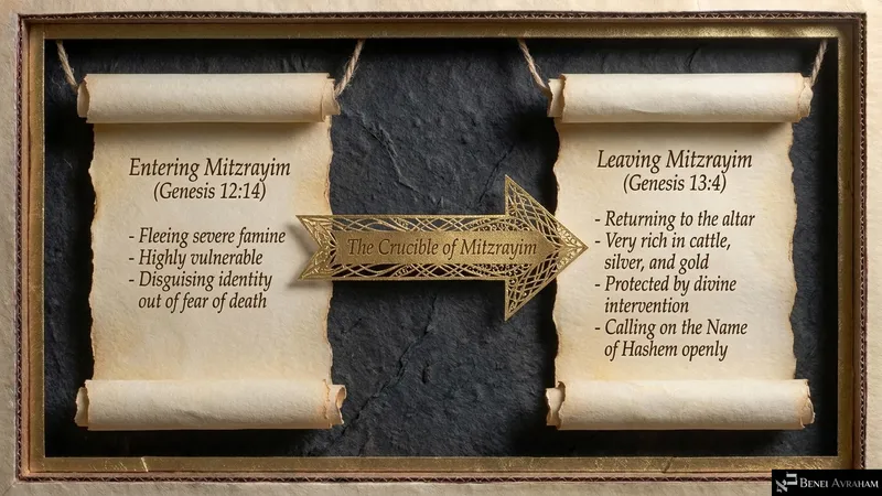 Entering and leaving Mitzrayim: the crucible of Mitzrayim (Genesis 12:14–13:4)