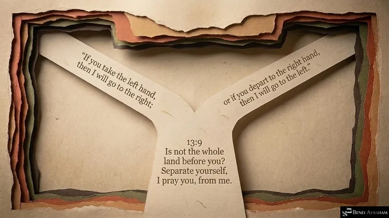 “Is not the whole land before you? Separate yourself, I pray you, from me” (Genesis 13:9)
