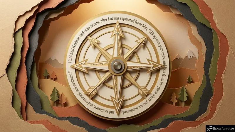 After Lot separates from him, Hashem tells Avram to look northward, southward, eastward and westward (Genesis 13:14)