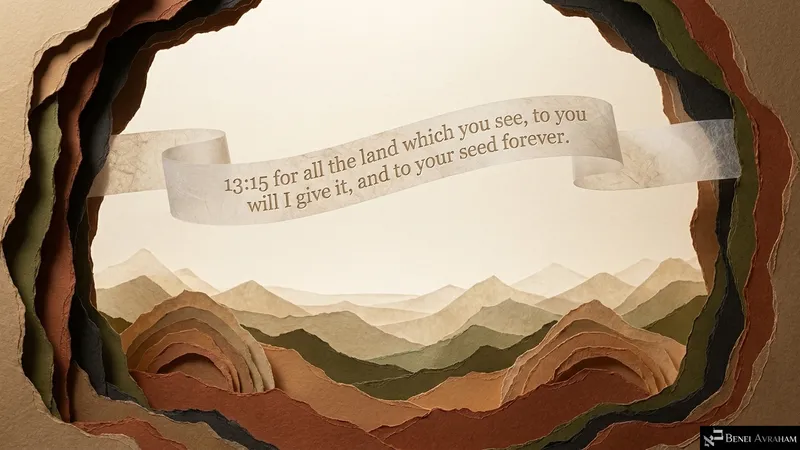 “For all the land which you see, to you will I give it, and to your seed forever” (Genesis 13:15)