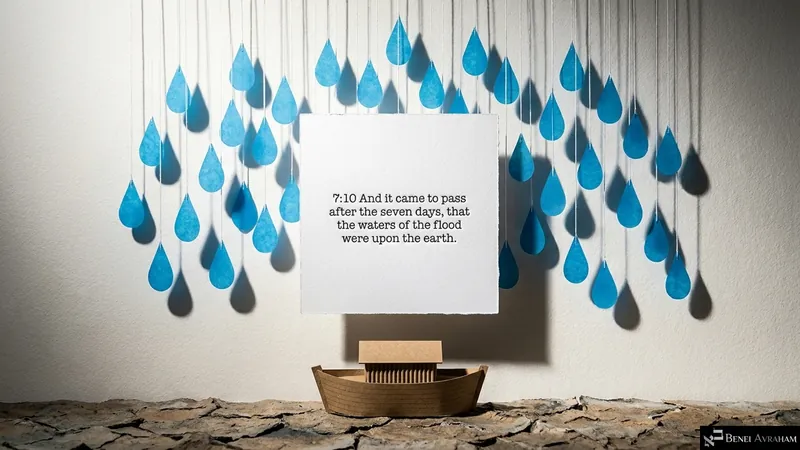 After the seven days, the waters of the flood came upon the earth (Genesis 7:10)