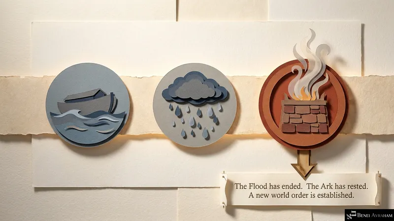 The flood has ended, the ark has rested, and a new world order begins