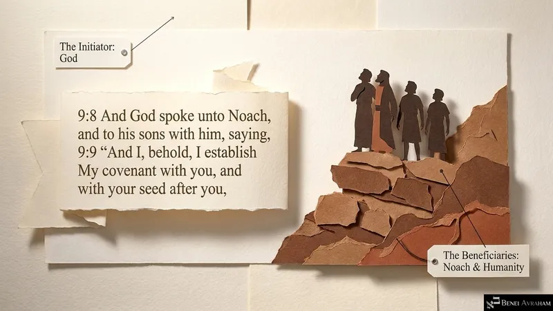 God speaks to Noach and his sons: “I establish My covenant with you and your seed” (Genesis 9:8–9)