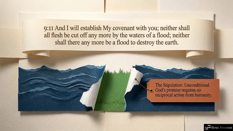 Never again will all flesh be cut off by a flood: an unconditional promise (Genesis 9:11)