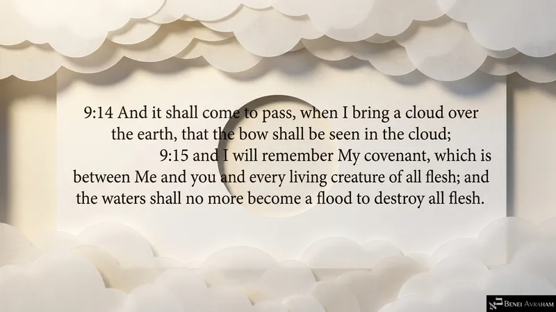 When the bow is seen in the cloud, God will remember His covenant (Genesis 9:14–15)