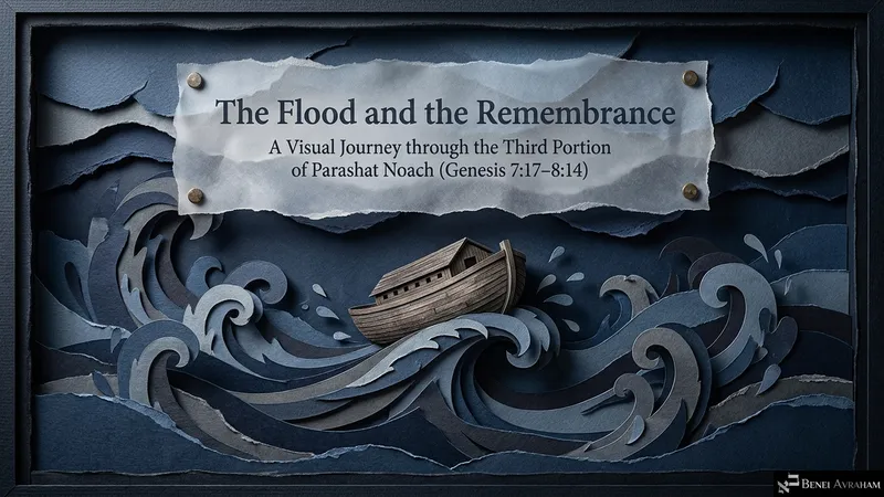 The Flood and the Remembrance: a visual journey through the third portion of Parashat Noach (Genesis 7:17–8:14)