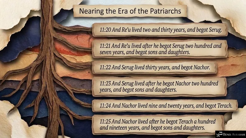 Nearing the era of the patriarchs: Re’u, Serug and Nachor (Genesis 11:20–25)