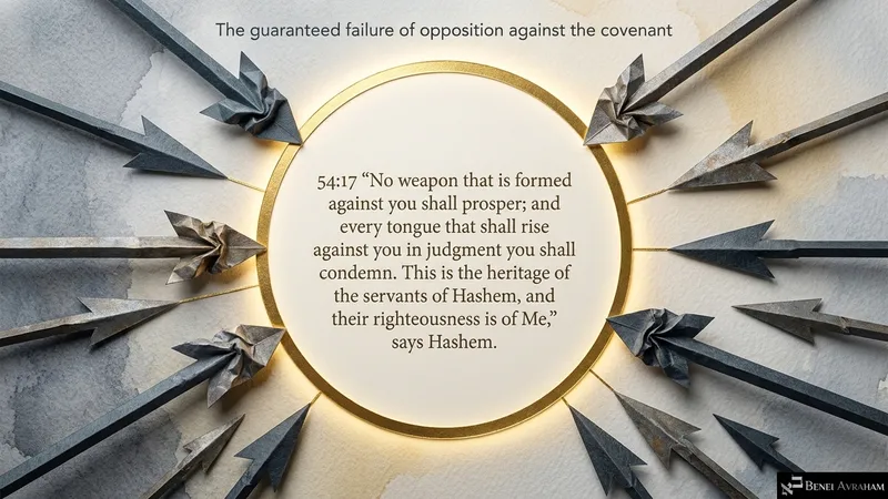“No weapon that is formed against you shall prosper”: the heritage of the servants of Hashem (Isaiah 54:17)